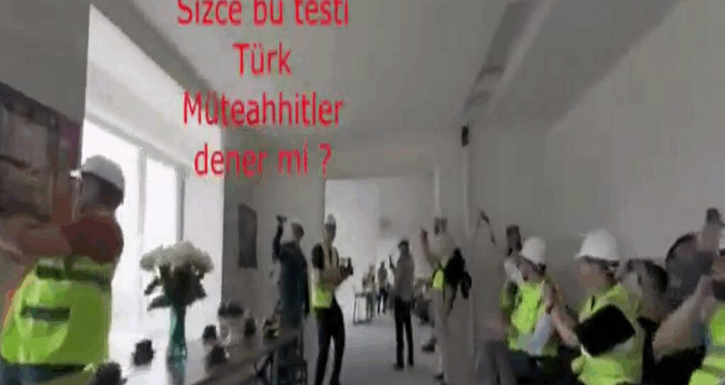 Müteahhit ve inşaat çalışanları deprem testi yaptı: ‘Sizce Türk müteahhitler bu testi dener mi?’ diye sordular