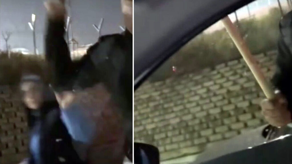 istanbulda korna yuzunden cikan tartismada bir surucu diger aracin camlarina sopayla saldirdi RXt4PXTT.jpg